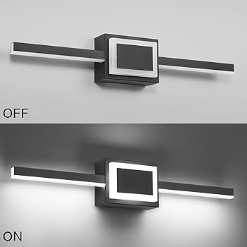 ZUZITO LED Vanity Light Bar - 24 Inch Black Bathroom Light